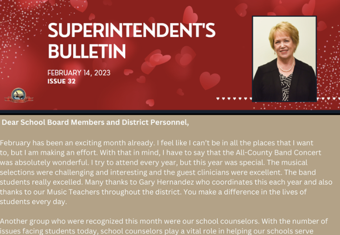  February Super's Bulletin